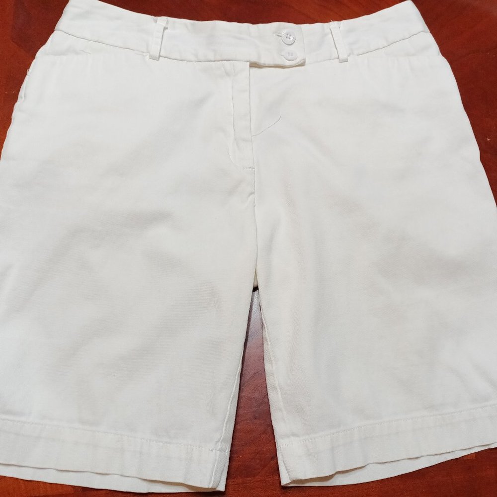 Women's Shorts, George, London Fit, White, W-15 1/2", L-18 1/2", Inseam 9",